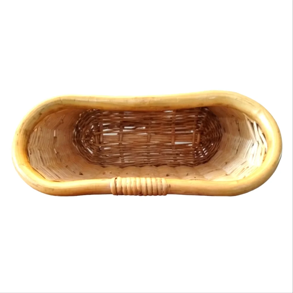 Vintage Woven Bamboo Magazine Rack Basket Lillian Vernon